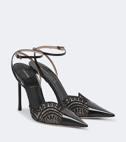 Pumps slingback in pizzo e vernice - Tom Ford - Modalova