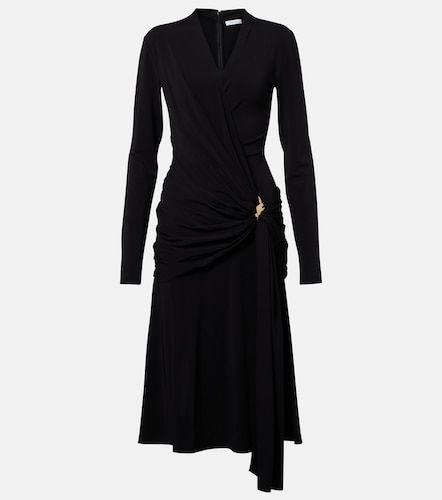 Vestido midi de jersey drapeado - Ferragamo - Modalova