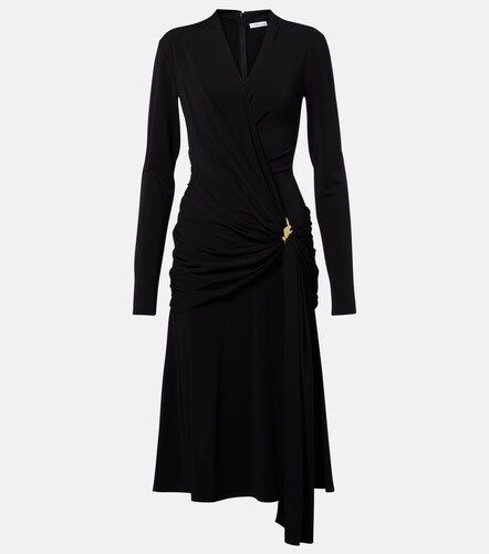 Vestido midi de jersey drapeado - Ferragamo - Modalova