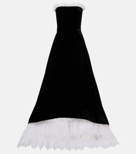 Bustier-Robe Laurette aus Samt mit Spitze - Costarellos - Modalova