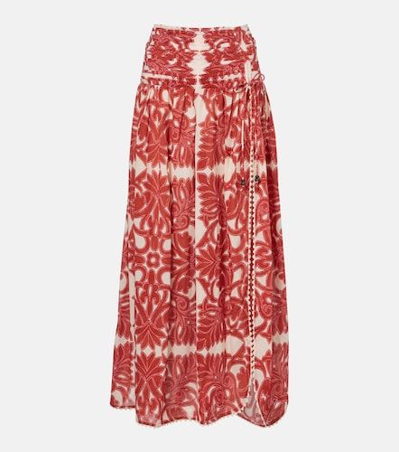 Falda larga Carla de algodón estampada - Poupette St Barth - Modalova