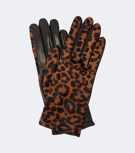 Handschuhe aus Leder und Kalbhaar - Nour Hammour - Modalova