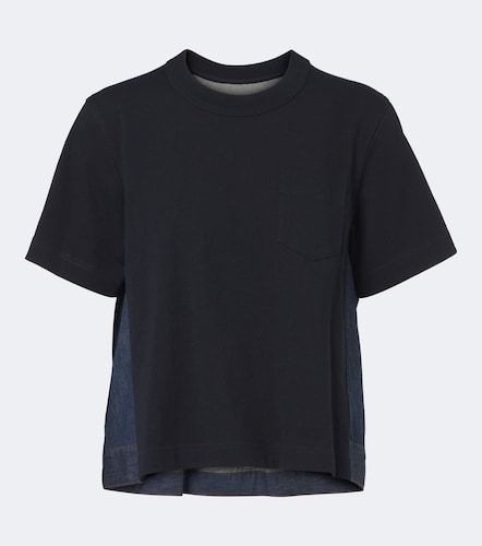 Camiseta de jersey de algodón con denim - Sacai - Modalova
