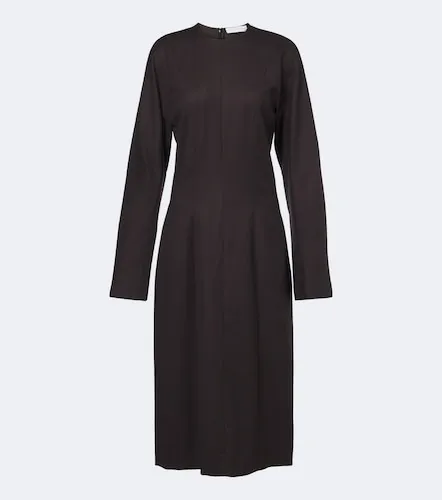 Vestido midi de franela de lana - Stella McCartney - Modalova