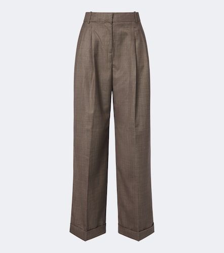 Pantaloni a gamba larga in lana - Ganni - Modalova