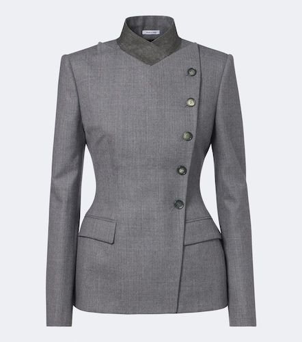 McQueen Blazer de lana con peplum - McQueen - Modalova