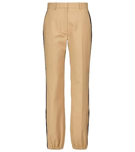 Striped cotton-blend straight pants - Victoria Beckham - Modalova