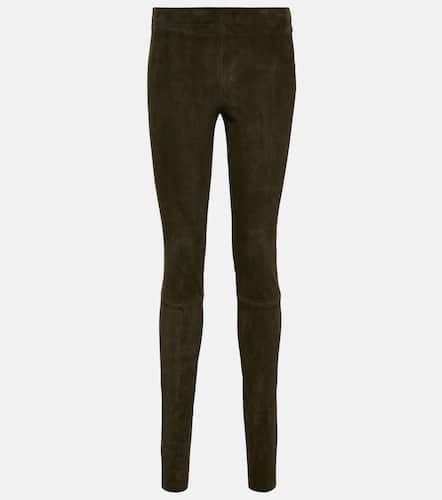 Carolyn high-rise suede leggings - Stouls - Modalova