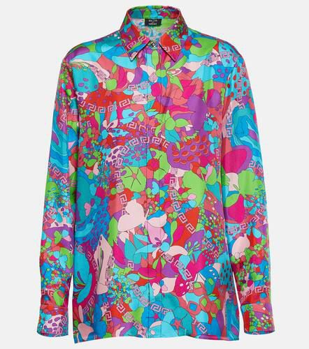 X Dua Lipa Floral Summer silk twill shirt - Versace - Modalova