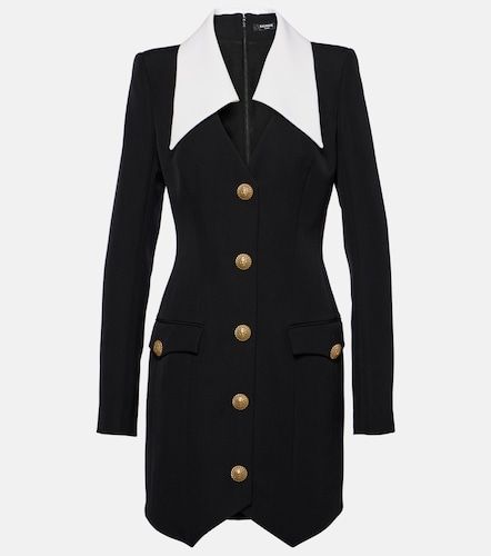 Vestido corto de lana virgen - Balmain - Modalova