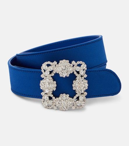 Gürtel Hangisi aus Satin mit Kristallen - Manolo Blahnik - Modalova