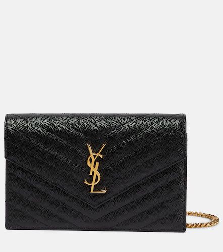 Cassandre matelassÃ© envelope leather wallet on chain - Saint Laurent - Modalova