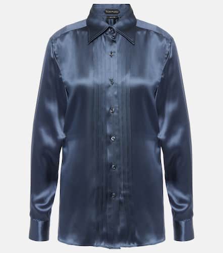 PlissÃ© silk charmeuse shirt - Tom Ford - Modalova