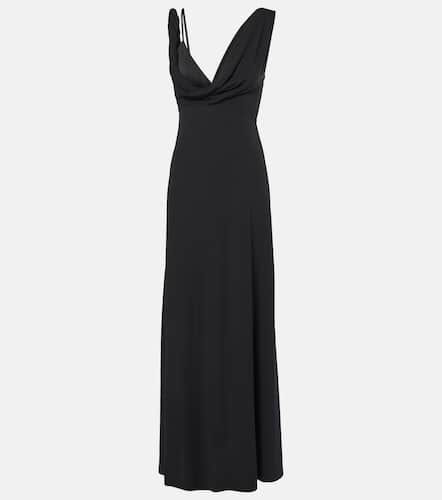 Twist draped crÃªpe jersey maxi dress - Toteme - Modalova