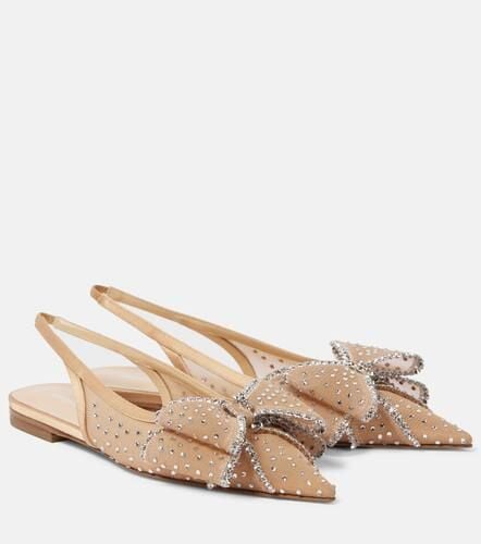 Le Cadeau embellished tulle slingback flats - Mach & Mach - Modalova