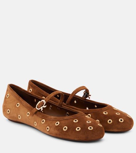 Studded suede Mary Jane flats - Gianvito Rossi - Modalova