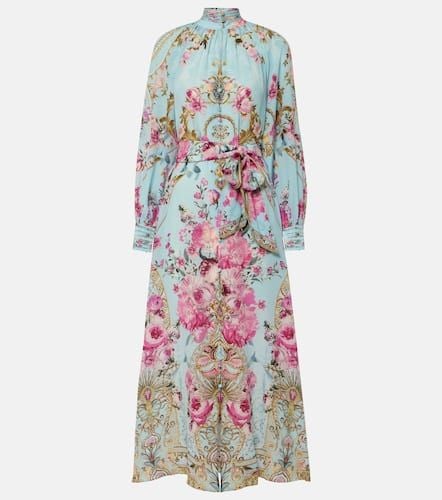 Embellished floral silk crÃªpe midi dress - Camilla - Modalova