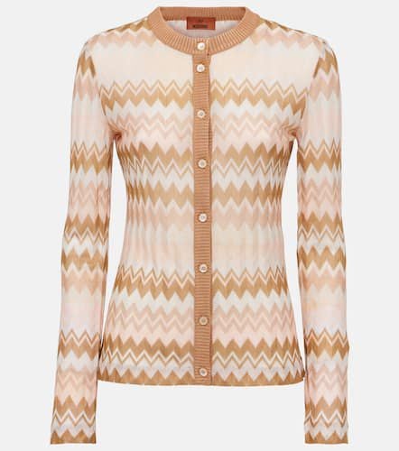 Zigzag metallic knit cardigan - Missoni - Modalova