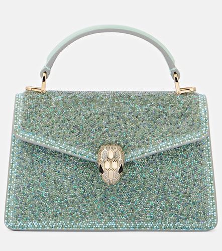 Serpenti Forever Mini suede top-handle bag - Bvlgari - Modalova