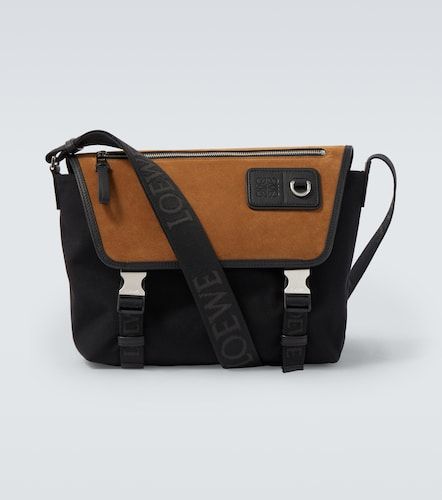 Flex Medium canvas and suede messenger bag - Loewe - Modalova