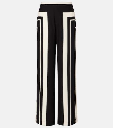 Pietra printed silk crÃªpe wide-leg pants - SIR - Modalova