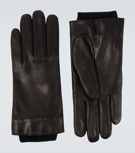 Guantes Cassandre de piel con lana - Saint Laurent - Modalova