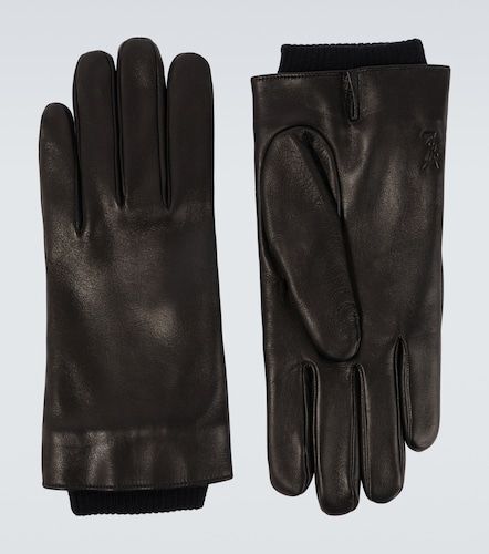 Guantes Cassandre de piel con lana - Saint Laurent - Modalova