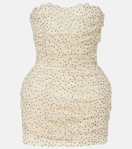 Polka-dots ruched silk-blend minidress - Magda Butrym - Modalova