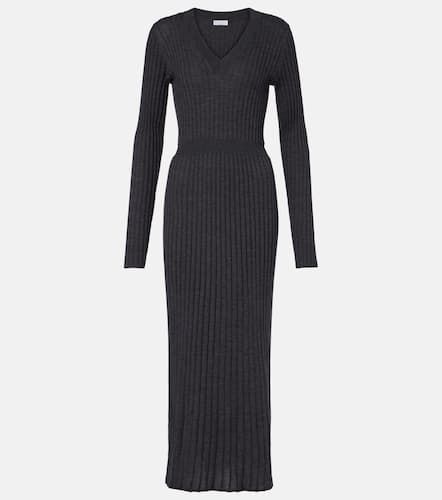 Ribbed-knit virgin wool sweater dress - Brunello Cucinelli - Modalova