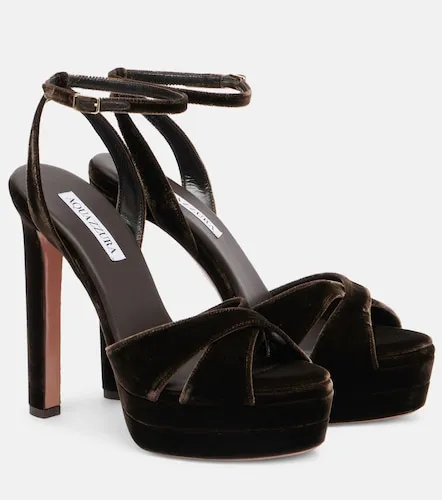 Divine 130 velvet platform sandals - Aquazzura - Modalova