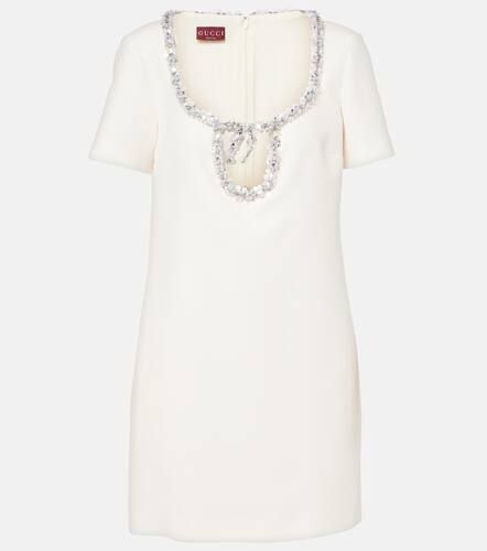 Vestido corto de crepé de lana y seda - Gucci - Modalova