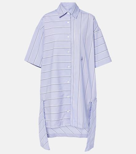 Striped cotton-blend shirt dress - JW Anderson - Modalova