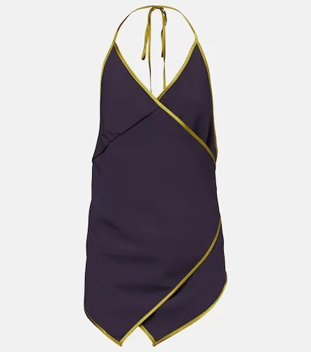 Crepe satin wrap top - Dries Van Noten - Modalova