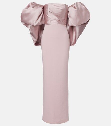 Floris satin-trimmed off-shoulder gown - Solace London - Modalova