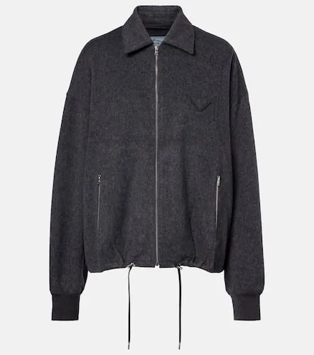 Wool and cashmere blouson jacket - Prada - Modalova