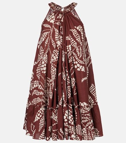 Vestido corto Cleo de algodón estampado - Poupette St Barth - Modalova