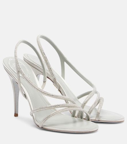 Crystal-embellished satin sandals - Rene Caovilla - Modalova