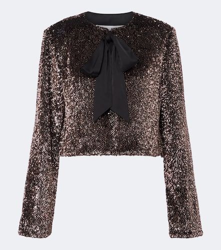 Bancroff sequined tie-neck jacket - Veronica Beard - Modalova