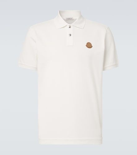 Polo de piqué de algodón con piel - Moncler - Modalova