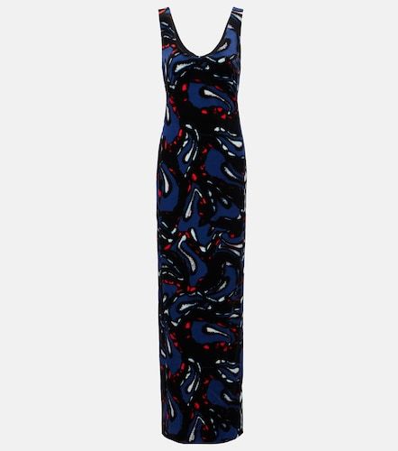 Vestido largo en mezcla de algodón estampado - Dries Van Noten - Modalova