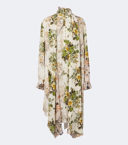 Abito midi in seta con stampa floreale - Acne Studios - Modalova