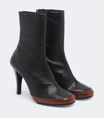 Luna croc-effect leather ankle boots - JUDE - Modalova