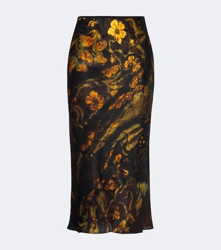 Gonna sottoveste in raso di seta - Dries Van Noten - Modalova