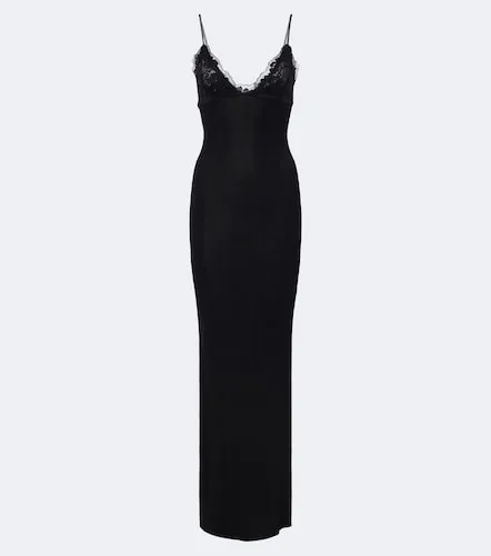 Oana lace-trimmed cotton-blend maxi dress - Aya Muse - Modalova