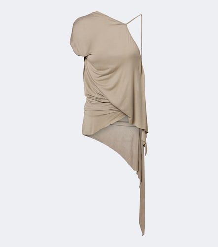 Lilies Tungsten draped open-back jersey top - Rick Owens - Modalova
