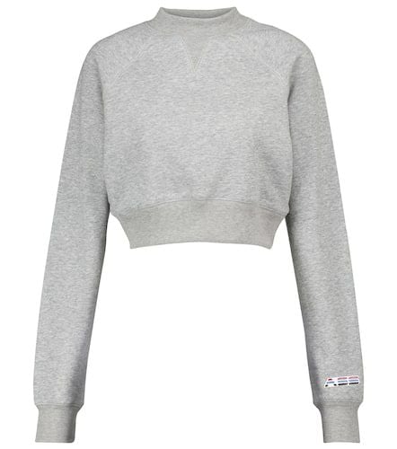 Cropped cotton-blend sweatshirt - Adam Selman Sport - Modalova