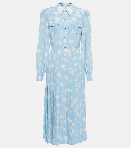 Floral silk shirt dress - Alessandra Rich - Modalova