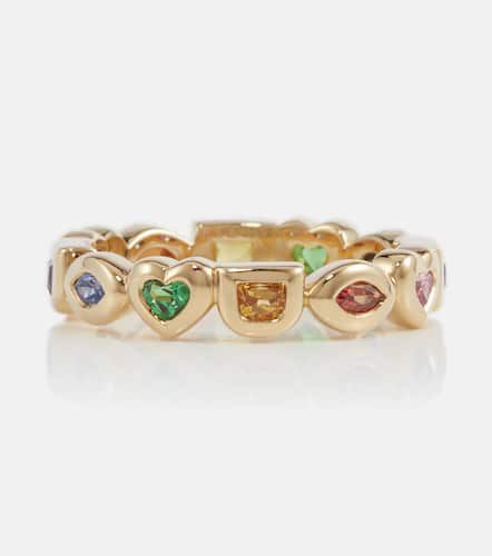 Ring Eye Love You Mini aus 18kt Gelbgold mit Saphiren und Tsavorit - Robinson Pelham - Modalova