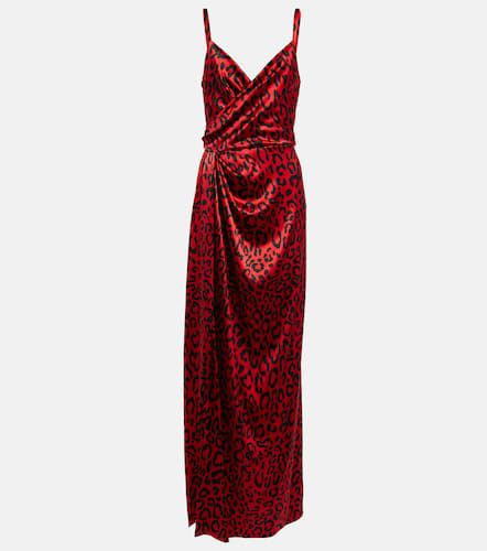 Leopard-print silk-blend satin gown - Dolce&Gabbana - Modalova
