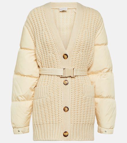Down-paneled cashmere-blend cardigan - Moncler - Modalova